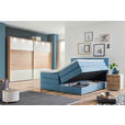 BOXSPRINGBETT 160/200 cm  in Blau  - Blau/Schwarz, KONVENTIONELL, Kunststoff/Textil (160/200cm) - Esposa