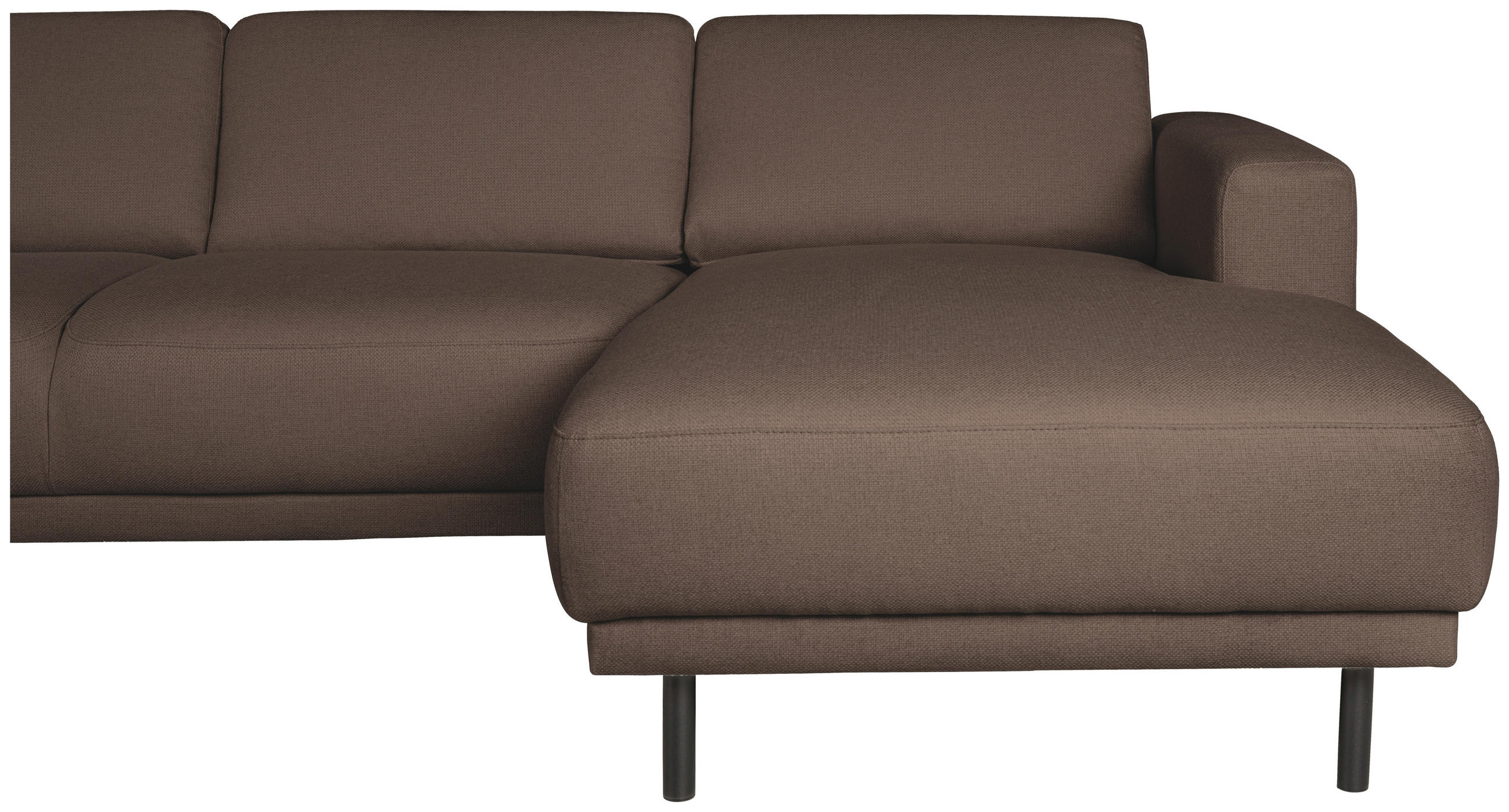 SOFFA i flatväv rostfärgad  - svart/rostfärgad, Design, metall/trä (310/78/197cm) - Pure Home Comfort