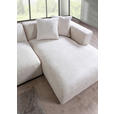 ECKSOFA in Chenille Creme  - Creme/Schwarz, MODERN, Kunststoff/Textil (323/178cm) - Carryhome