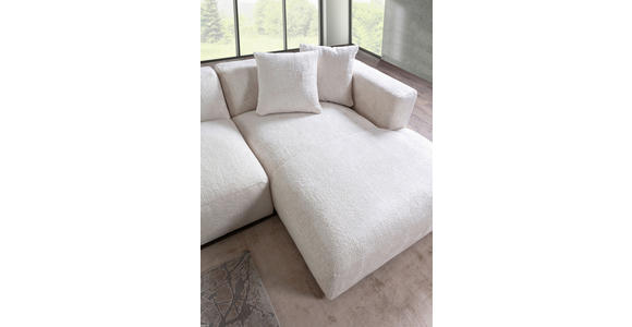 ECKSOFA Creme Chenille  - Creme/Schwarz, MODERN, Kunststoff/Textil (323/178cm) - Carryhome