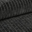 BIGSOFA in Flachgewebe Schwarz  - Chromfarben/Schwarz, KONVENTIONELL, Textil/Metall (256/68/122cm) - Carryhome