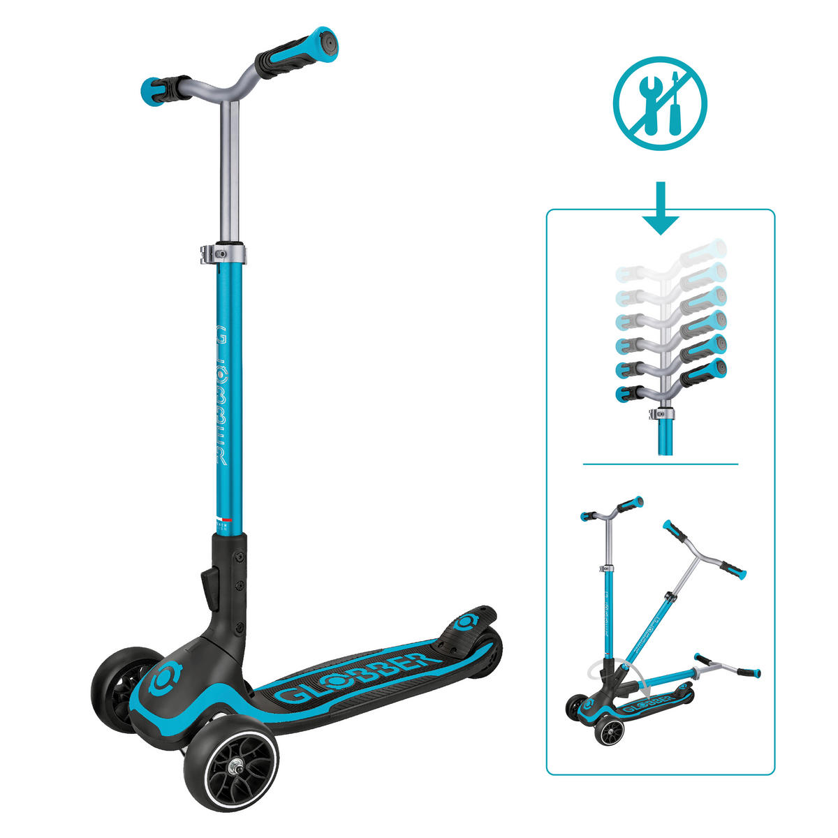 KINDERSCOOTER ULTIMUM  - Blau, Basics, Kunststoff/Metall (39.5/101/63cm) - GLOBBER