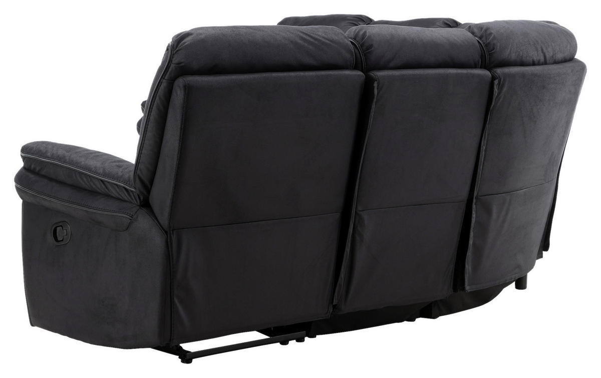 ECKSOFA Eckteil  Schwarz Lederlook (vegan)  - Schwarz, Design, Textil (338/338cm) - Livetastic