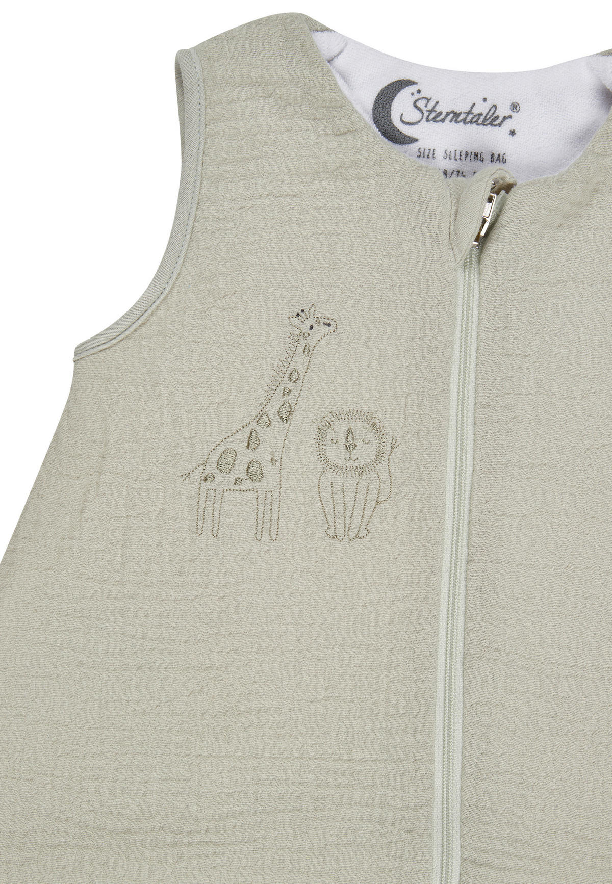 BABYSCHLAFSACK Löwe Leo    68/74   - Salbeigrün, Basics, Textil (68/74null) - Sterntaler