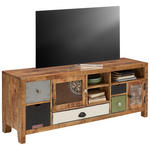 LOWBOARD  in 140/55/40 cm  - Messingfarben/Multicolor, LIFESTYLE, Holz/Metall (140/55/40cm) - Landscape