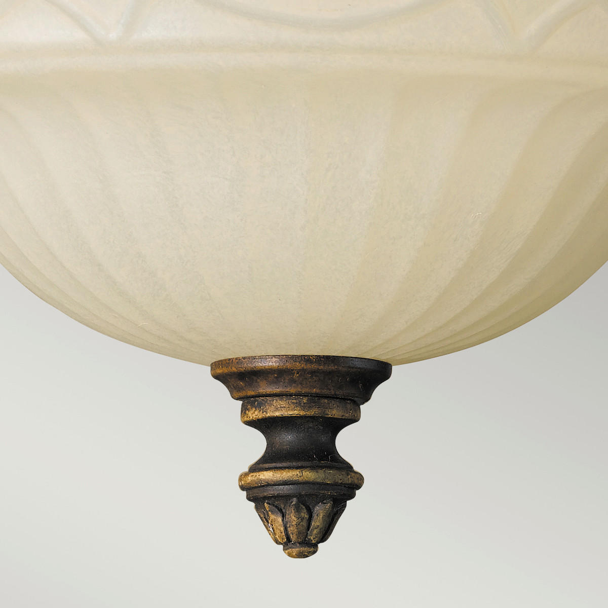 DECKENLEUCHTE  33/15.2 cm    - Braun, Konventionell, Glas/Metall (33/15.2cm) - Elstead Lighting
