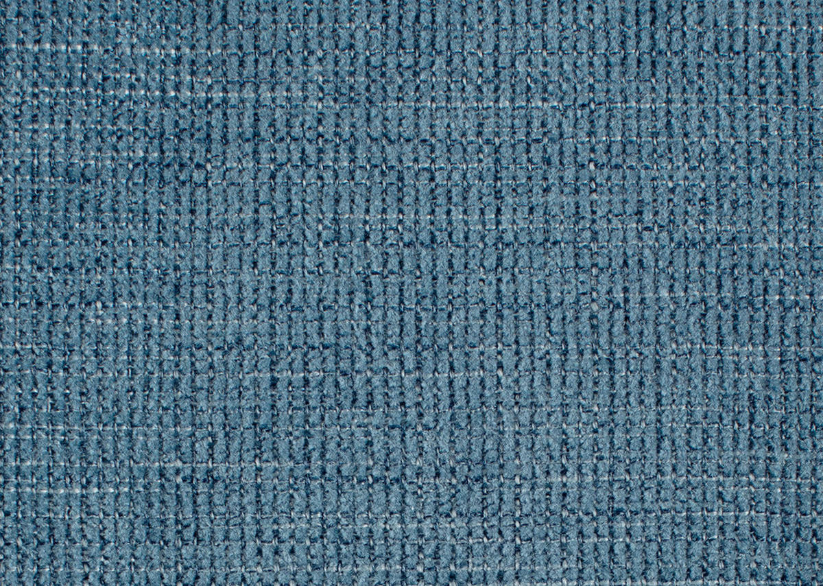 HOCKER in Textil Blau  - Blau/Alufarben, KONVENTIONELL, Textil/Metall (67/44/58cm) - Beldomo Comfort