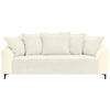 3-SITZER-SOFA in Cord, Velours Creme  - Creme/Schwarz, KONVENTIONELL, Textil/Metall (228/84/99cm) - Carryhome