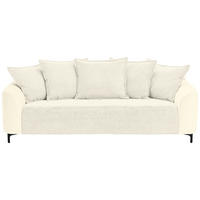 3-SITZER-SOFA in Cord, Velours Creme  - Creme/Schwarz, Konventionell, Textil/Metall (228/84/99cm) - Carryhome