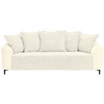 3-SITZER-SOFA in Cord, Velours Creme  - Creme/Schwarz, KONVENTIONELL, Textil/Metall (228/84/99cm) - Carryhome