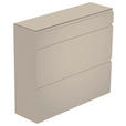 SCHUHKIPPER - Taupe, Design, Glas/Holzwerkstoff (110/96/33cm) - Moderano