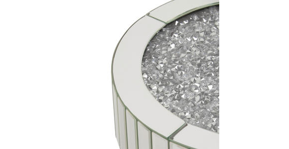 BEISTELLTISCH rund Silberfarben  - Silberfarben, Design, Glas/Holzwerkstoff (40/40/60cm) - Xora