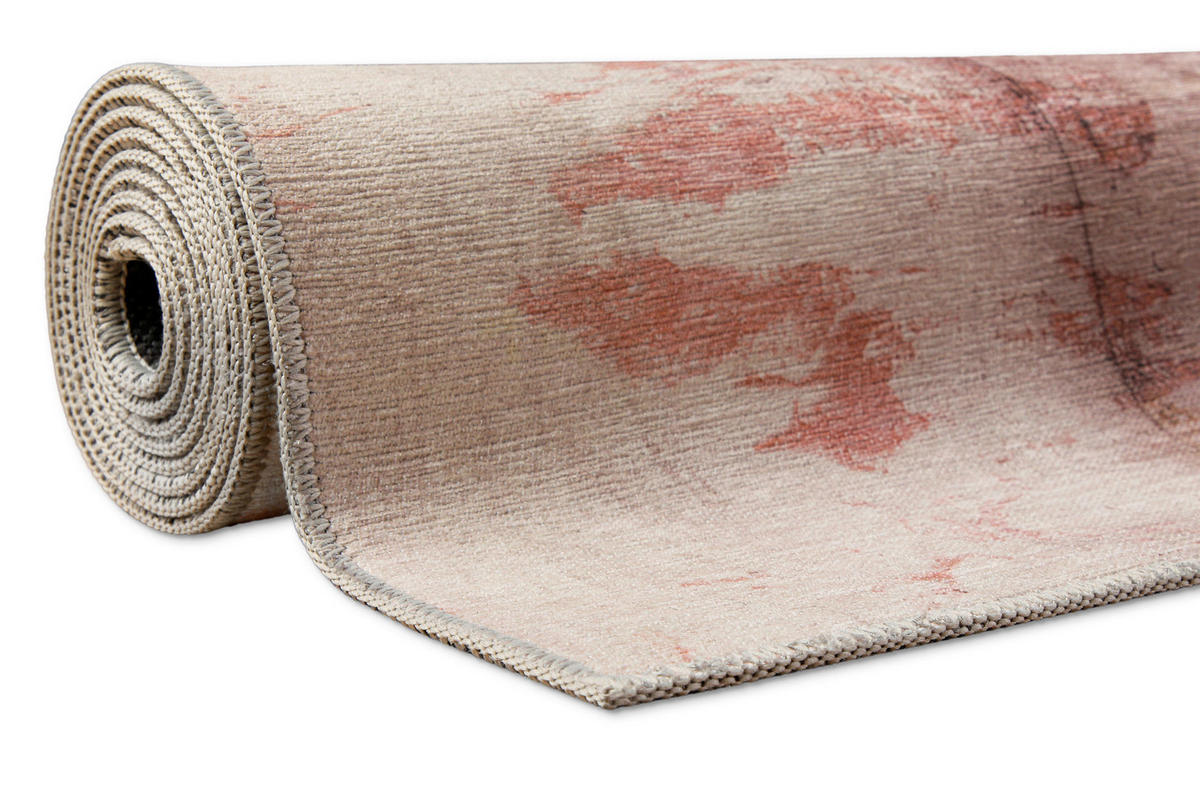 FLACHWEBETEPPICH  Wohnzimmer 200/300 cm Esprit Altrosa, Terracotta rechteckig  - Terracotta/Altrosa, Basics, Textil (200/300cm) - Esprit