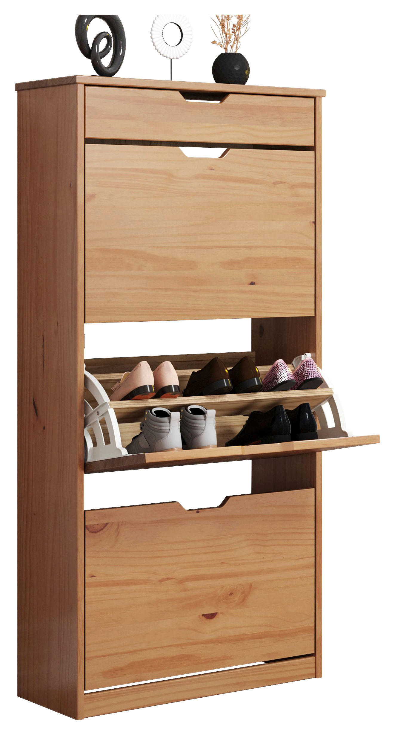 SCHUHKIPPER  in 60/124/25 cm  - Honig, MODERN, Holz (60/124/25cm)