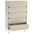 HIGHBOARD  in 80/128/40 cm  - Seidengrau, Design, Holzwerkstoff/Metall (80/128/40cm) - Xora