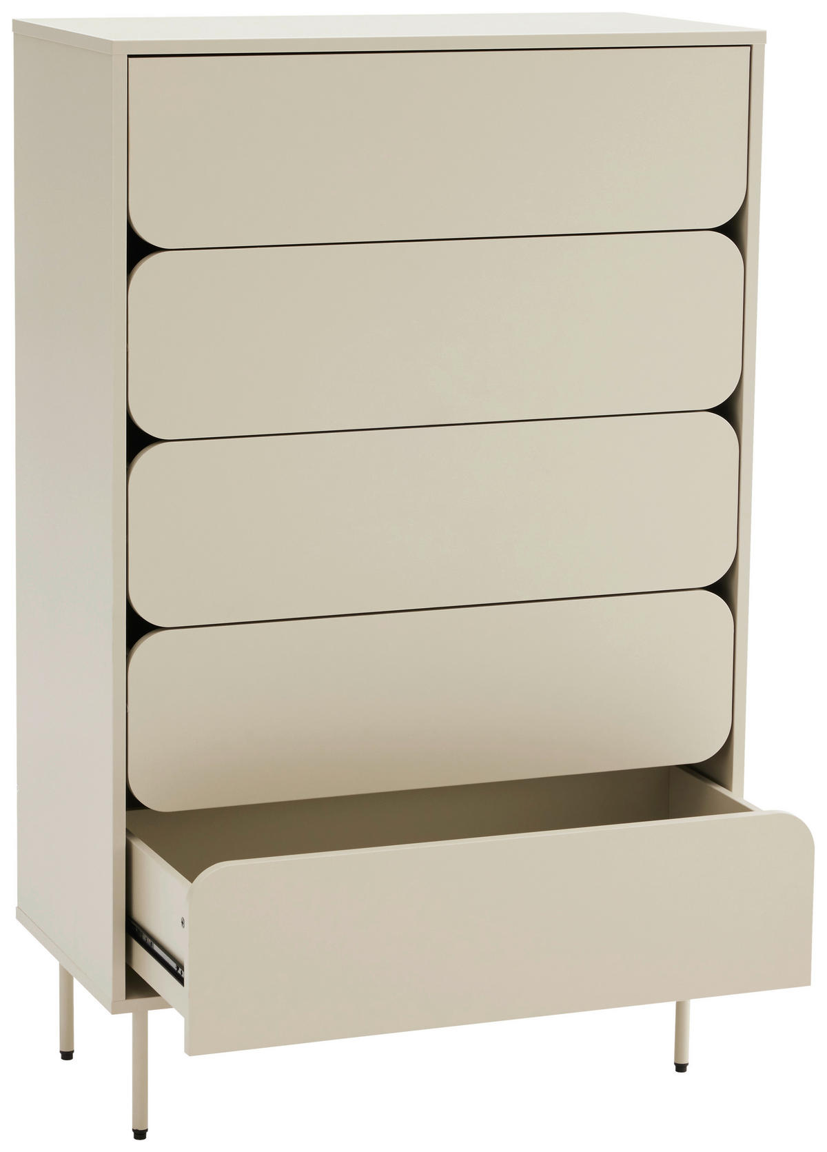 HIGHBOARD  in 80/128/40 cm  - Seidengrau, Design, Holzwerkstoff/Metall (80/128/40cm) - Xora