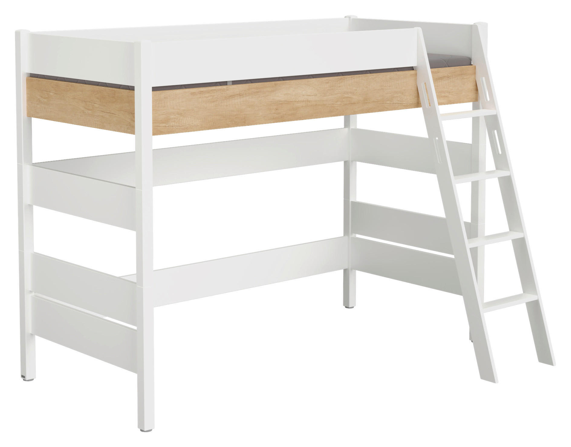 HOCHBETT 90/200 cm Weiß, Eichefarben  - Eichefarben/Weiß, KONVENTIONELL, Holz/Holzwerkstoff (90/200cm) - Paidi