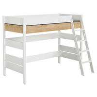 HOCHBETT 90/200 cm,  in Weiß, Eichefarben, Leiter  - Eichefarben/Weiß, KONVENTIONELL, Holz/Holzwerkstoff (90/200cm) - Paidi