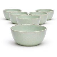 MÜSLISCHALENSET Urban 6-teilig  - Grün, Basics, Keramik (11/6cm) - Van Well