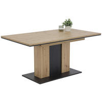 ESSTISCH Eiche Artisan rechteckig  ausziehbar  - Schwarz/Eiche Artisan, MODERN, Holzwerkstoff (210/90/75cm) - MID.YOU