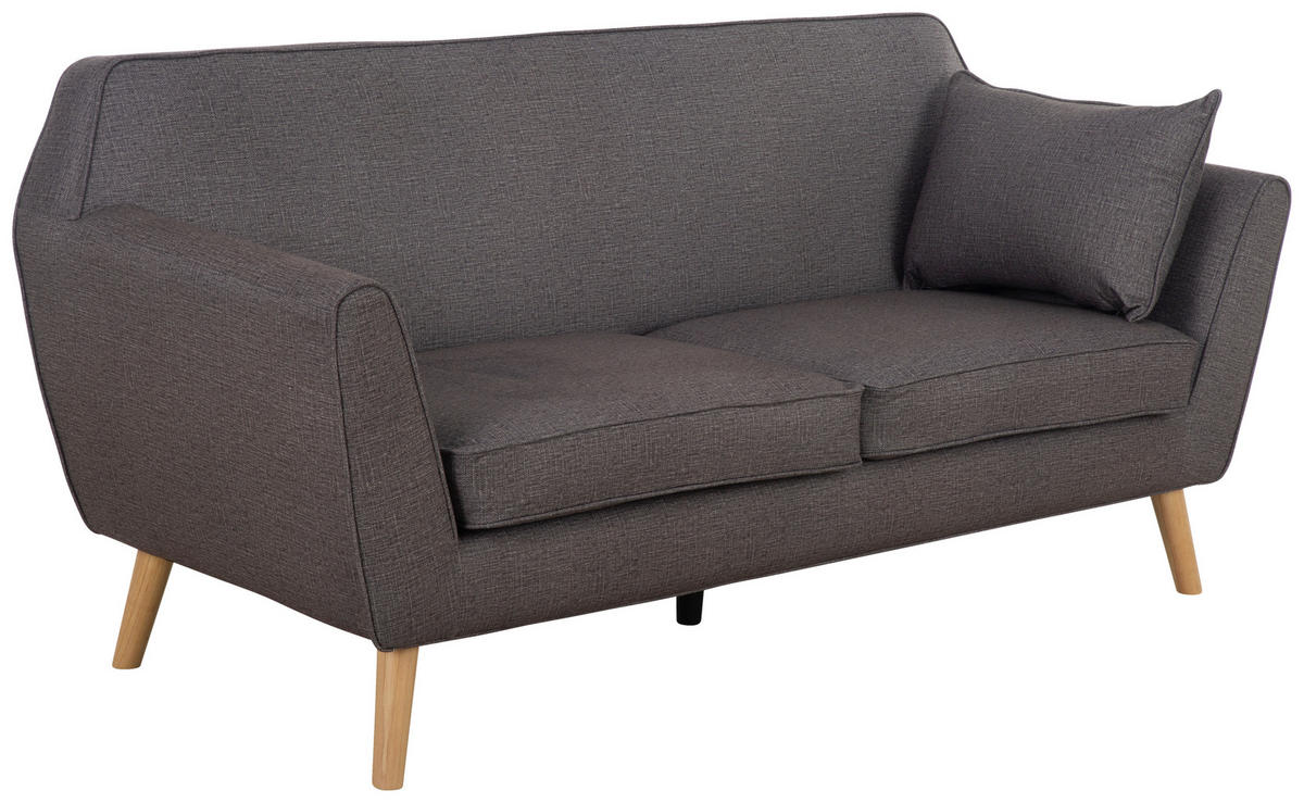 SEDACIA ZOSTAVA, textil, tmavosivá - prírodná farba/tmavosivá, Modern, drevo/textil (178.5/83/79cm) - P & B