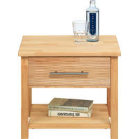 NACHTKÄSTCHEN 50/44/41 cm  in vollmassiv Erle Erlefarben  - Chromfarben/Erlefarben, Natur, Holz/Metall (50/44/41cm) - Linea Natura