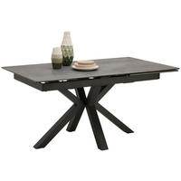 ESSTISCH in Metall, Glas, Keramik 160/90/76 cm  - Schwarz/Grau, MODERN, Glas/Keramik (160/90/76cm) - Livetastic