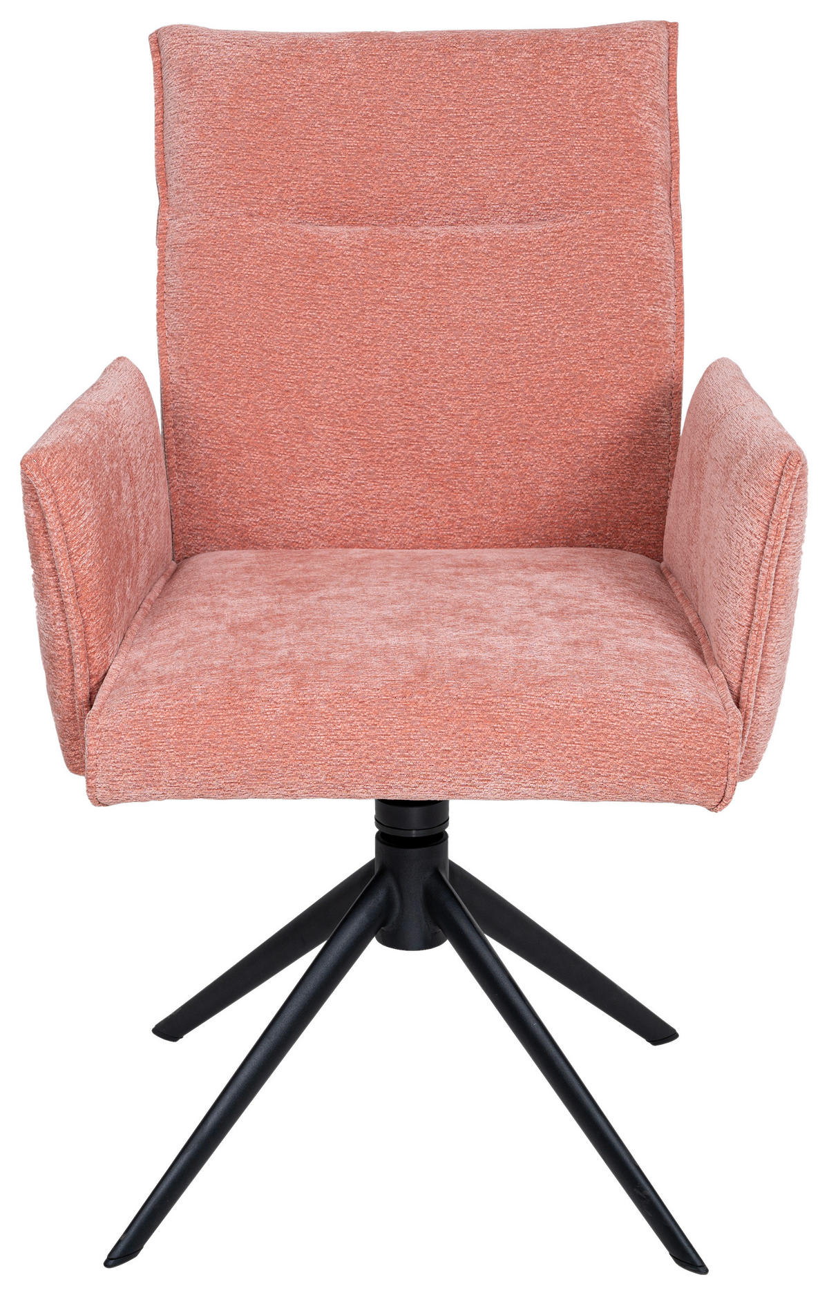 ARMLEHNSTUHL  in Eisen Chenille  - Schwarz/Rosa, Design, Textil/Metall (57/89/67cm) - Valnatura