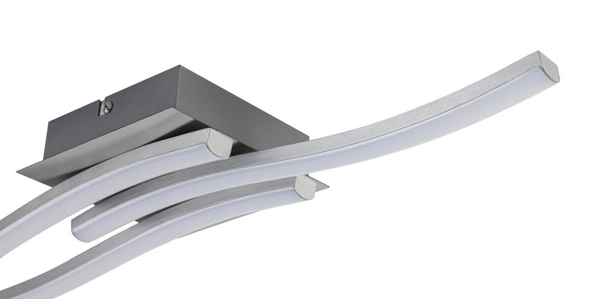 LED PLAFONJERA  - bela/srebrna, Osnovno, metal/plastika (54,5/14/6,5cm) - Boxxx