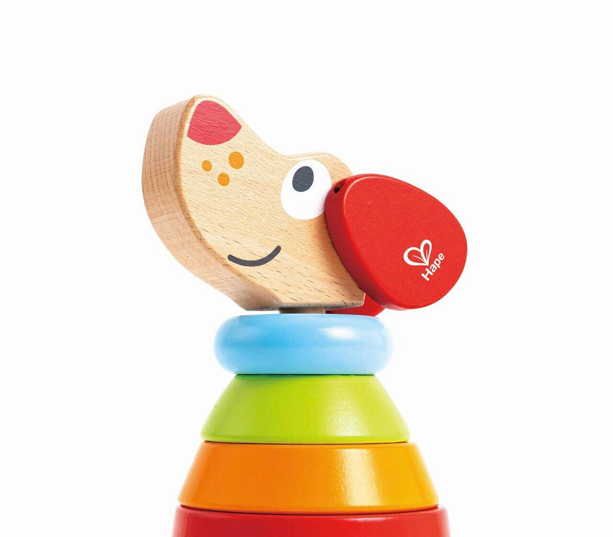 STAPELTURM - Hellrot/Orange, Basics, Holz/Kunststoff (9,6cm) - Hape