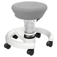 BÜROHOCKER Grau, Weiß  - Weiß/Grau, KONVENTIONELL, Kunststoff/Textil (48/32-47,5/48cm) - Aeris