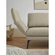 ECKSOFA  in Flachgewebe Beige Armteilverstellung, Relaxfunktion, Drehsitzfunktion  255-365/175-224 cm  - Beige/Schwarz, Design, Textil/Metall (255-365/175-224cm) - Dieter Knoll