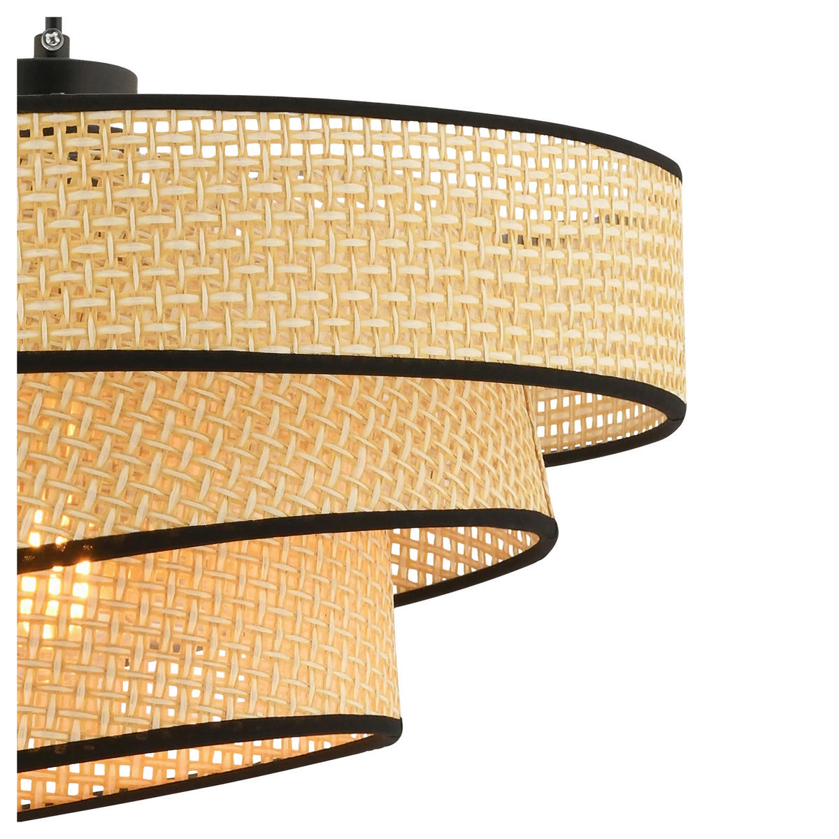 HÄNGELEUCHTE 40/72 cm   - Beige/Schwarz, Design, Textil/Metall (40/72cm) - P & B