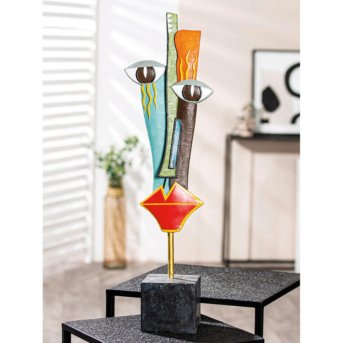 SKULPTUR - Multicolor, Basics, Kunststoff/Metall (16/69/13cm)