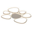 LED-DECKENLEUCHTE Acrux 89,5/79/4 cm  - Sandfarben, Design, Kunststoff/Metall (89,5/79/4cm) - Novel