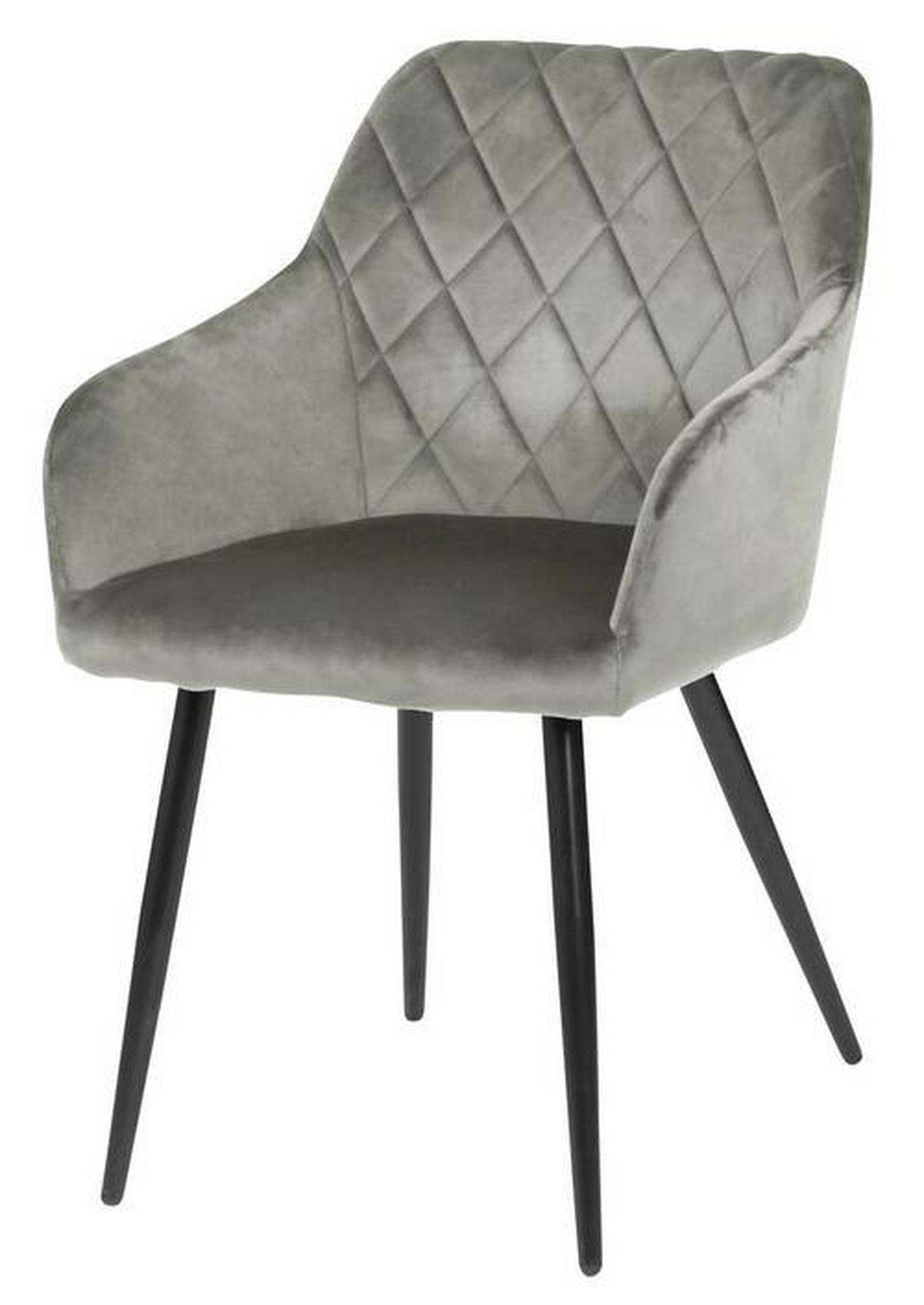 STOLIČKA S PODRÚČKAMI, železo, zamat, čierna, sivohnedá - čierna/sivohnedá, Trend, kov/drevo (54/86/60cm) - Hom`in