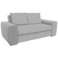 SCHLAFSOFA in Hellgrau  - Chromfarben/Hellgrau, Design, Holz/Textil (199/92/97cm) - Hom`in