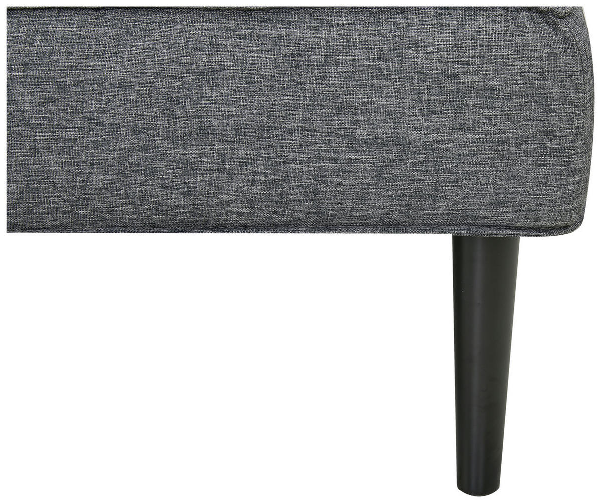 KANAPÉÁGY sötétszürke  - fekete/sötétszürke, Design, textil (180/77/93cm) - Carryhome