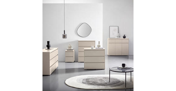 NACHTSCHRANK 40/55/48 cm - Kaschmir/Anthrazit, Design, Holzwerkstoff/Kunststoff (40/55/48cm) - Carryhome