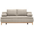 BOXSPRINGSOFA in Webstoff Beige - Eichefarben/Beige, Design, Holz/Textil (202/78-93/100cm) - Venda
