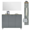 GARDEROBE 3-teilig  in 190/192/36 cm  - Eichefarben/Grau, Design, Holz/Holzwerkstoff (190/192/36cm) - Dieter Knoll