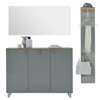 GARDEROBE 3-teilig  in 190/192/36 cm  - Eichefarben/Grau, Design, Holz/Holzwerkstoff (190/192/36cm) - Dieter Knoll