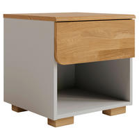 NACHTSCHRANK 45/46/45 cm Eiche massiv  - Eichefarben/Grau, KONVENTIONELL, Holz/Holzwerkstoff (45/46/45cm) - Cantus