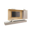 WOHNWAND  in Beige, Eiche Bianco   - Eiche Bianco/Beige, Design, Holz/Holzwerkstoff (349,2/182cm) - Belluti