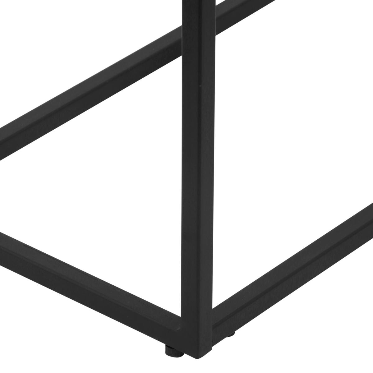 KONSOLENTISCH Schwarz, Silberfarben  - Silberfarben/Schwarz, Design, Metall (80/27/80cm) - Boxxx