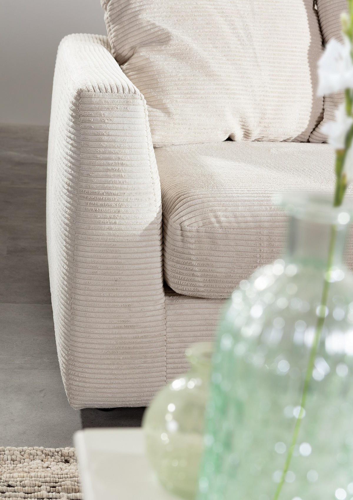 KUTNA GARNITURA tekstil  prirodne boje   - prirodne boje/crna, Design, tekstil/plastika (235/175cm) - home24