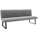 SITZBANK 221/90/70 cm Flachgewebe Dunkelgrau  - Dunkelgrau/Schwarz, Design, Textil/Metall (221/90/70cm) - Dieter Knoll
