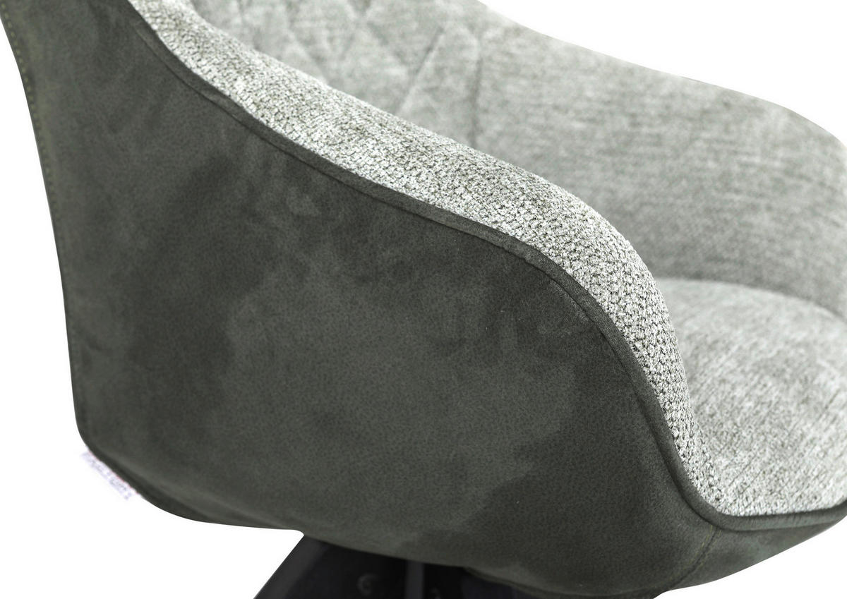 SCAUN CU BRAȚE in verde, negru  - verde/negru, Lifestyle, lemn/textil (60/83/65cm) - Landscape