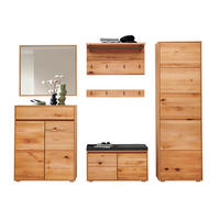 GARDEROBE 5-teilig  in 250/193/38 cm  - Kernbuche, Natur, Holz/Textil (250/193/38cm) - Cantus