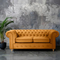 SCHLAFSOFA Mikrofaser Bernsteinfarben  - Bernsteinfarben/Braun, Design, Holz/Textil (190/74/91cm) - P & B